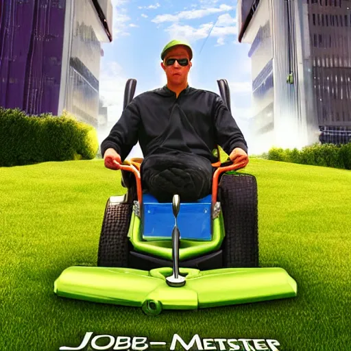 Image similar to the lawnmower man taking over the metaverse, jobe smith, movie