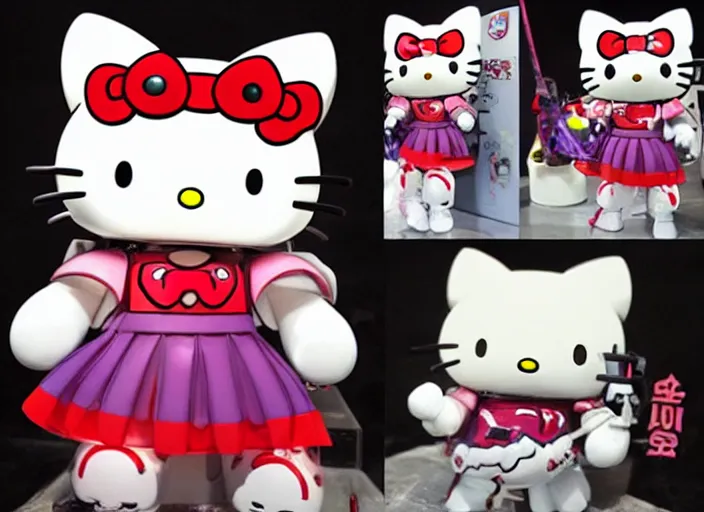 Prompt: hello kitty gundam