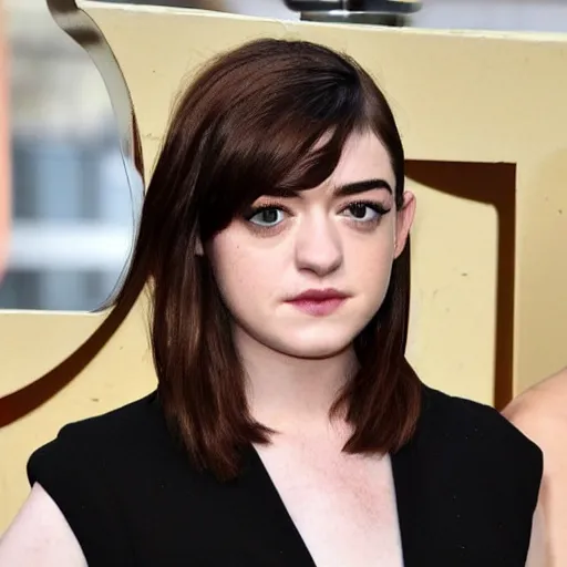 Prompt: a combination of Maisie Williams, Anne Hathaway and Lucy Hale