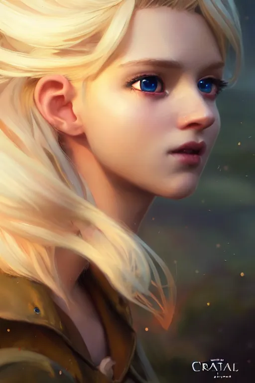 Image similar to cinematic shot of an epic portrait of a cute blonde fairy dressed in military clothes, stylised military clothes, shiny skin, beautiful eyes, beautiful, small details, night setting, realistic poster with volumetric light from craig mallism, artgerm, jeremy lipkin and michael garmash, unreal engine, radiant light, digital art, trends at art station, a masterpiece