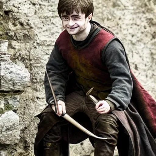 Image similar to daniel radcliffe as harry potter in game of thrones