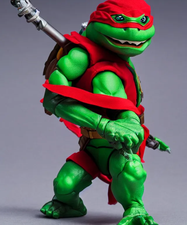 Image similar to a teenage mutant ninja turtle raphael neca toy