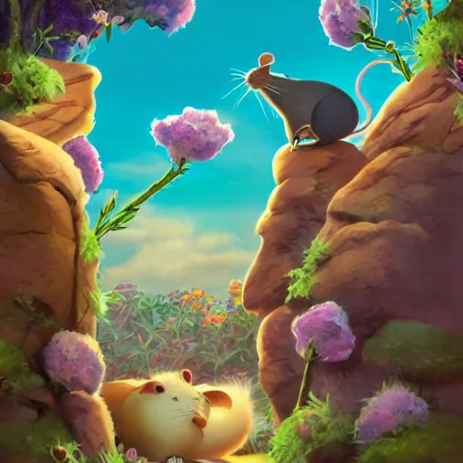 Image similar to rats playing in a rock band inspired by the beatles, beautiful, dreamlike, wholesome, ghibli and disney animation, sharp, intricated, art by ken anderson and mel shaw, bloom, dramatic lighting, brown palette,