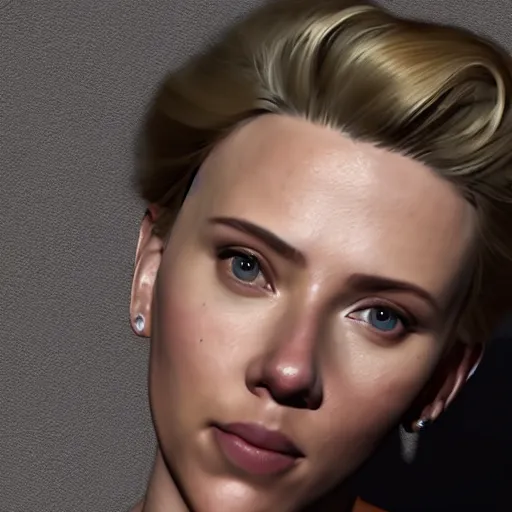 Image similar to unreal engine 5 render of scarlett johansson