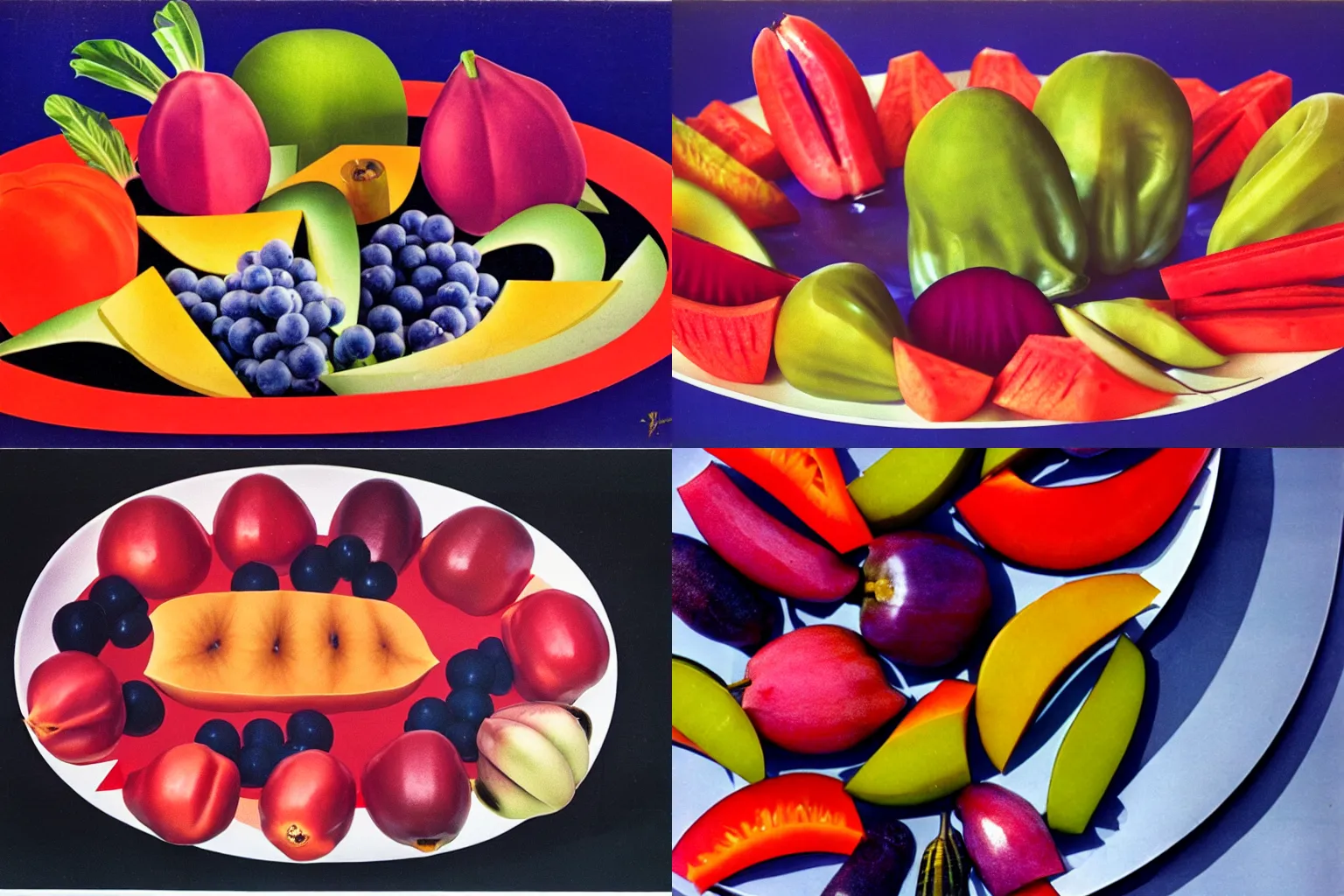 Image similar to strange alien fruit platter, futurism