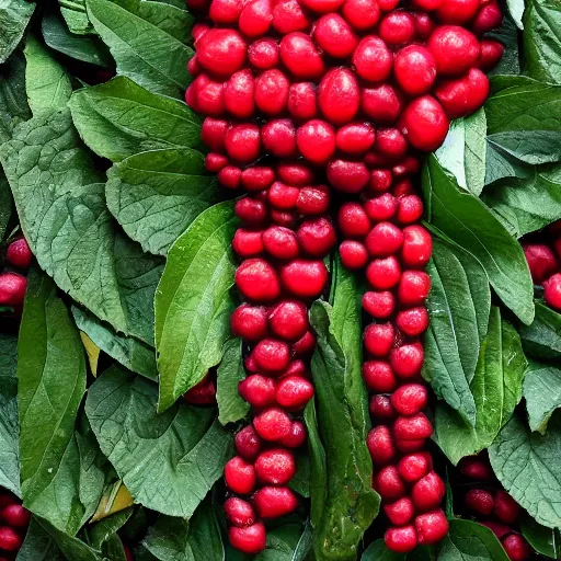 Image similar to terry crews made out of berries