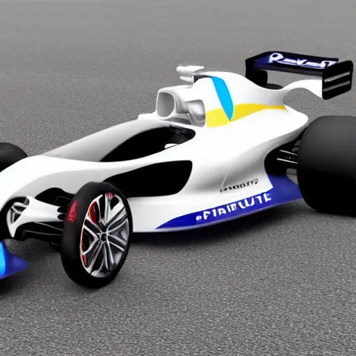 Image similar to Formula one, in the style of a Renault Zoé