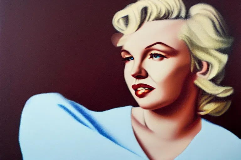 Image similar to portrait of merlyn monroe artwork by tim eitel