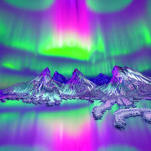 Prompt: eskimo dreams, 4 k, intricate detailed, surreal, aurora borealis