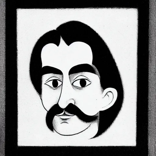 Image similar to young man, long hair, short facial hair, no mustache, dark green eyes, dark eyebrows, light widows peak light facial hair, in the style of mauritz cornelis escher, in - frame