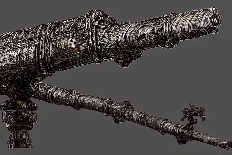 Image similar to haunted saber sword, one object, closetup, artstation, intricate