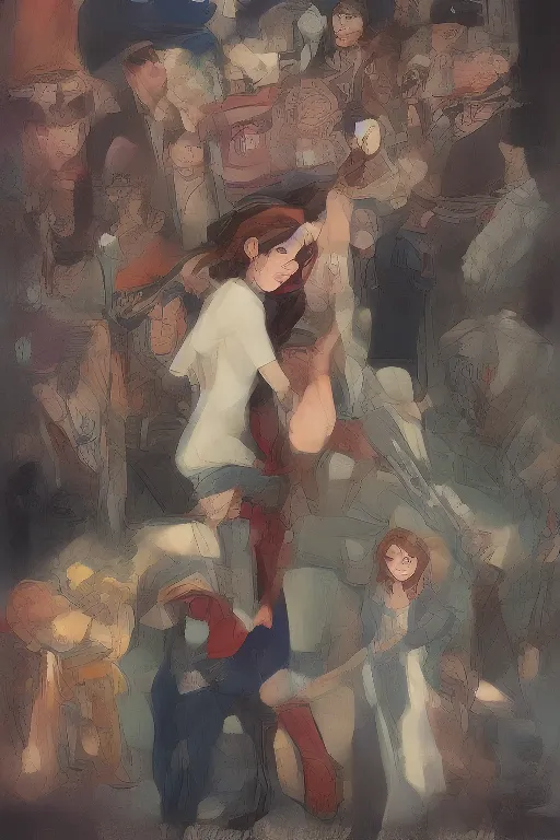 Image similar to Agent carter illustration concept art in the style of Don Bluth