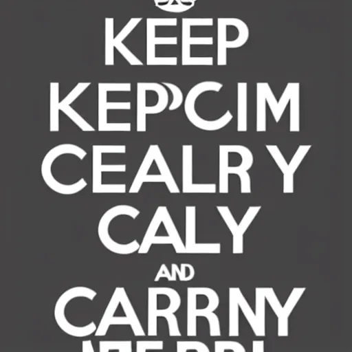 Prompt: keep calm and carry on poster