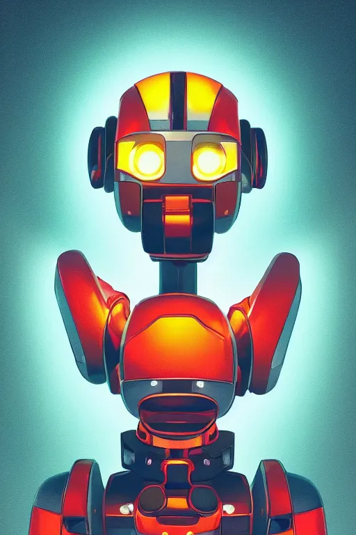 Image similar to metabots medabots medarotto medarot robot minimalist comics helmet mask neon cybereye, behance hd by jesper ejsing, by rhads, makoto shinkai and lois van baarle, ilya kuvshinov, rossdraws global illumination ray tracing hdr radiating a glowing aura