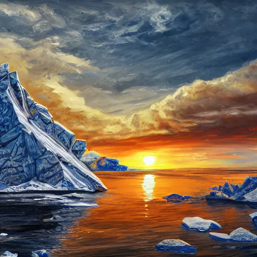 Image similar to Antarctica dynamic lighting, cinematic, establishing shot, extremely high detail, photo realistic, cinematic lighting, oil painting, intricate line drawings, 8k resolution