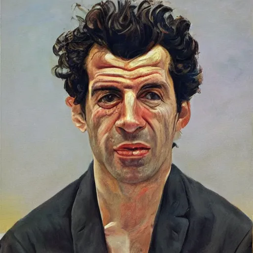 Image similar to portrait of luis figo, painting by paula rego, high detail, high resolution