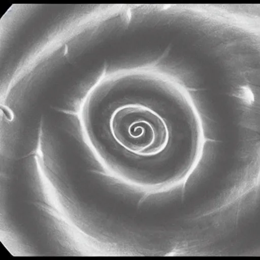 Prompt: effect of cold deformation on a spiral dislocation at the atomic level.