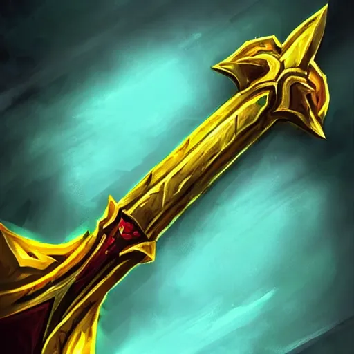 yellow broad sword, giant sword, war blade weapon,, Stable Diffusion