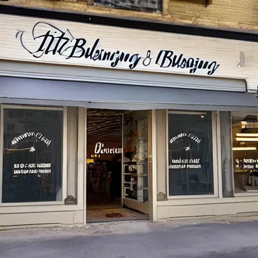 Image similar to a store front that says blessing