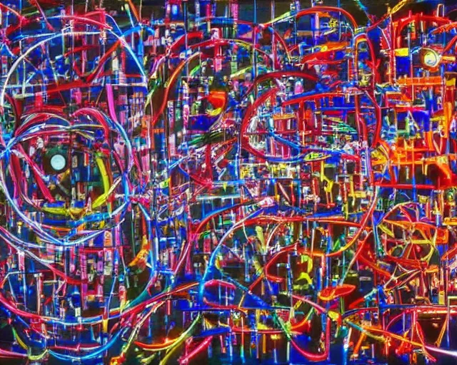 Image similar to artwork by nam june paik