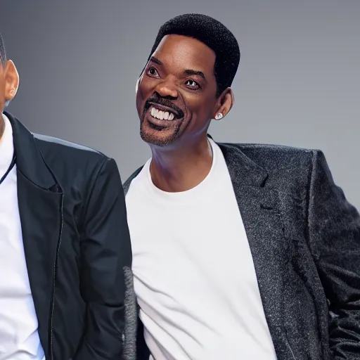 Image similar to will smith and chris rock together. ultra-detailed, 8k, octane render