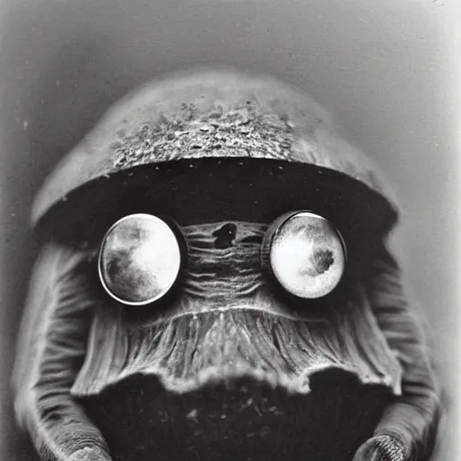 Prompt: tardigrade!!! humanoid. daguerreotype portrait photograph. inspired by gerard grom and ansel adams. beautiful. cute. happy. highly detailed. old timey.