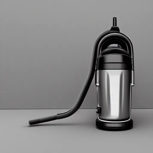 Prompt: product render of a vacuum done by an industrial designer posted on behance in 2 0 2 2. the render is made in keyshot, low detail smooth 3 d render, accurate lighting, trending behance art station