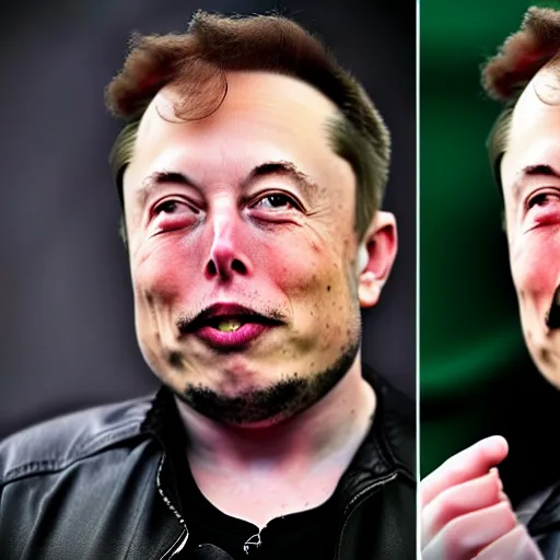 Prompt: Elon musk with a mustache in the style of salvador dalli