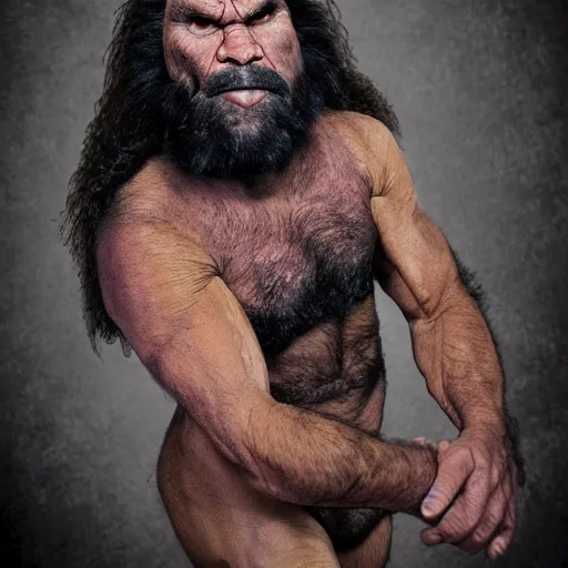 Image similar to photo of alien caveman