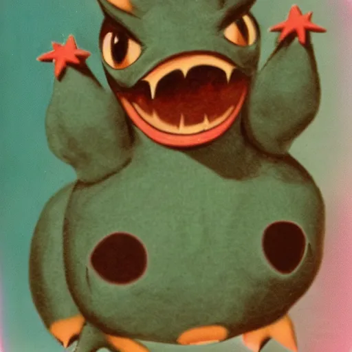 Image similar to 1 9 5 0 s polaroid picture of venusaur