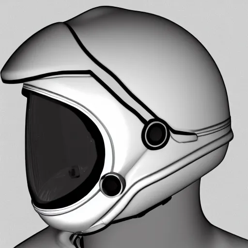 Image similar to hyper detailed boxutter hard surface modelling rear view of astronaut paramedic helmet