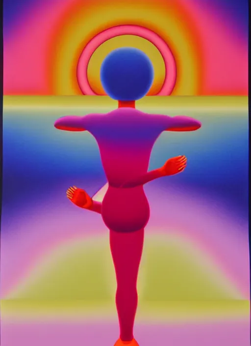 Image similar to yoga by shusei nagaoka, kaws, david rudnick, airbrush on canvas, pastell colours, cell shaded, 8 k