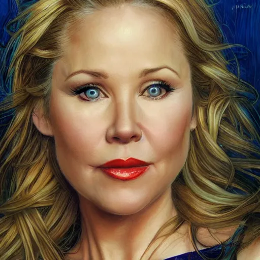 Prompt: Christina Applegate, by Mark Brooks, by Donato Giancola, by Fiona Stephenson