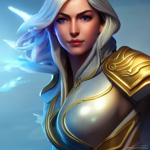 Image similar to realistic still of jaina proudmoore amazing details 8 k beautiful ultra realistic sharp focus cinematic lightning in the style of artgerm artstation