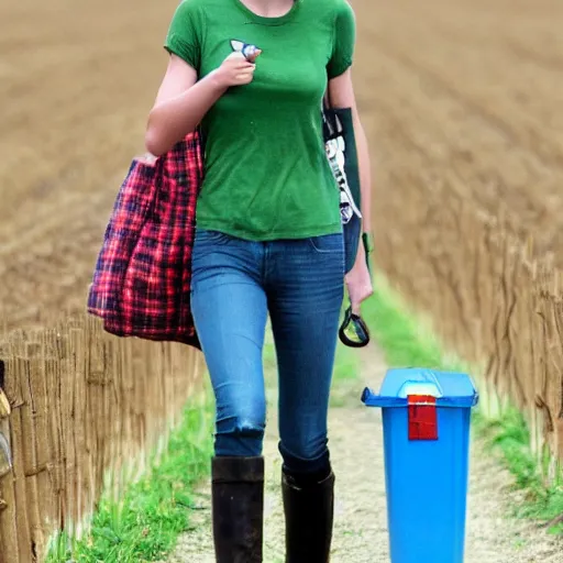 Prompt: Taylor Swift farmer