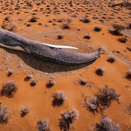 Image similar to 🐋🐳🐉🤖 in desert, photography by bussiere rutkowski andreas roch