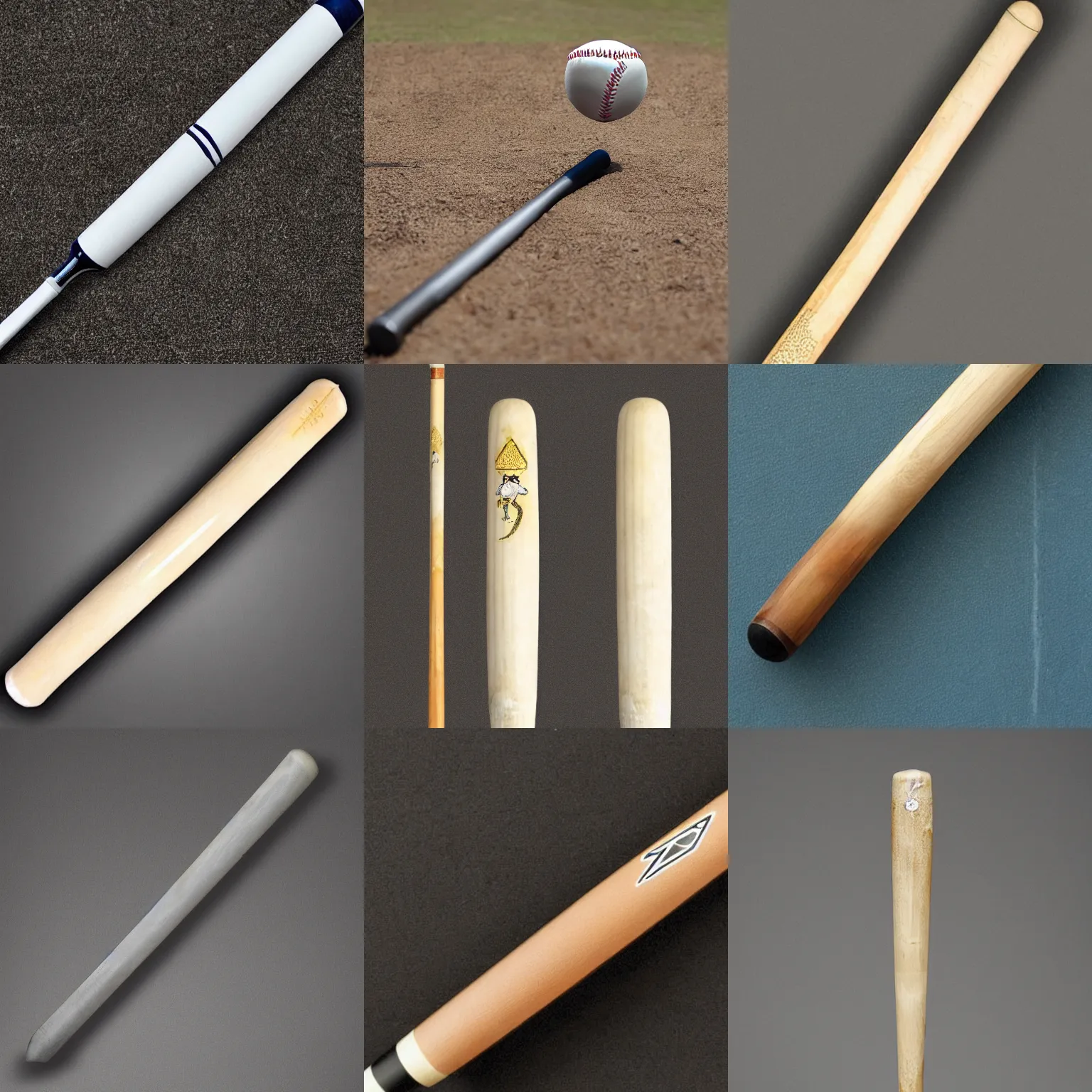 Prompt: a diamond baseball bat