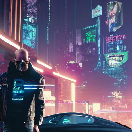 Image similar to nick bostrom in cyberpunk 2 0 7 7 cp 2 0 7 7 3 8 4 0 x 2 1 6 0