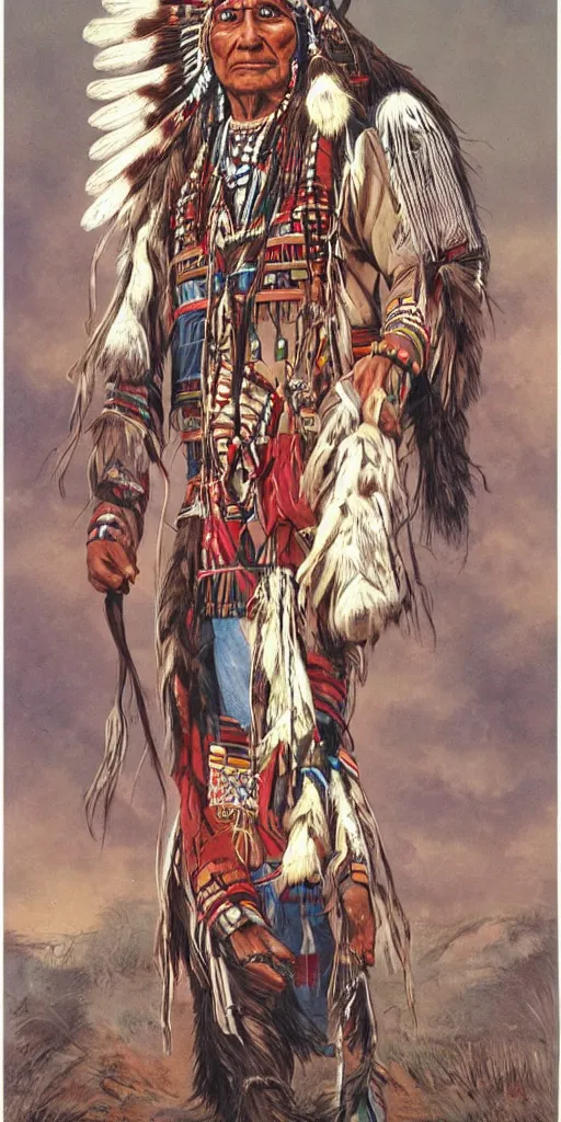 Image similar to of Native American Chief by P Moebius