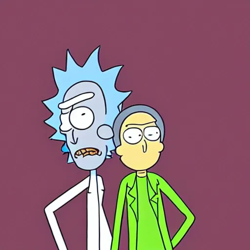 Image similar to photo of rick and morty
