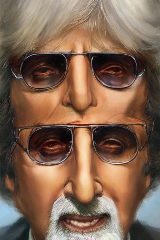 Image similar to Amitabh Bachchan, closeup character portrait art by Donato Giancola, Craig Mullins, digital art, trending on artstation