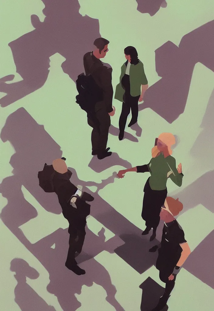 Image similar to joe biden and anya taylor - joy shaking hands, by atey ghailan, by greg rutkowski, by greg tocchini, by james gilleard, by joe gb fenton, dynamic lighting, gradient light green, brown, blonde cream, salad and white colors in scheme, grunge aesthetic