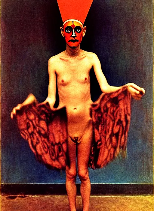 Image similar to the fool tarot, diane arbus portrait photography