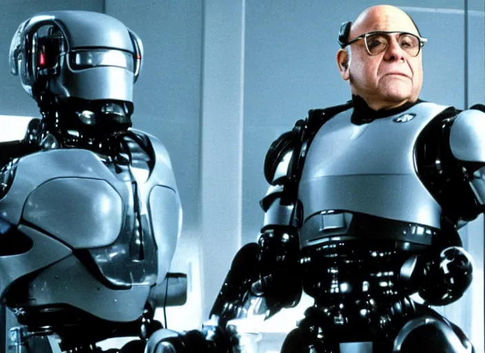 Prompt: danny devito robocop