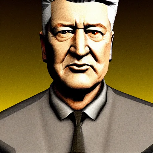 Image similar to david lynch low poly nintendo 64 portrait