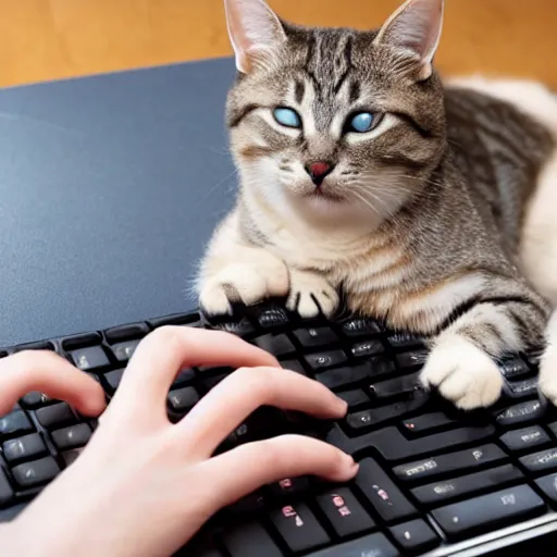 Image similar to cat hacking on a keyboard