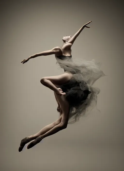 Image similar to a Photorealistic dramatic hyperrealistic render of a glamorous beautiful Female smoke dancer by Ken Brower and Deborah Ory of NYC Dance project,Lois Greenfield,Flowing cloth and smoke,Beautiful dynamic dramatic dark moody lighting,volumetric,shadows,cinematic atmosphere,Octane render,8K