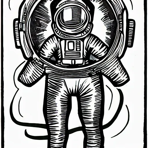 Image similar to An occult astronaut