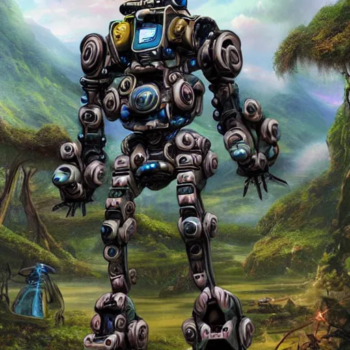 Prompt: mech invasion of Pandora