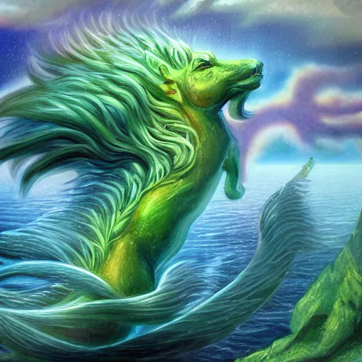 Prompt: a hippocampus, fantasy art,